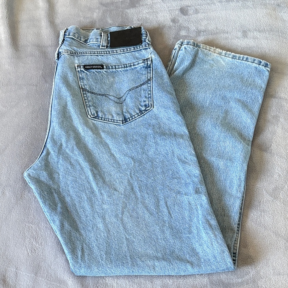 Harley-Davidson Men's Denim Blue Relaxed Jeans 36/30